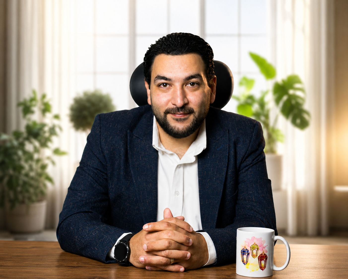 Dr Mohamed El-Zohairy in his clinic office