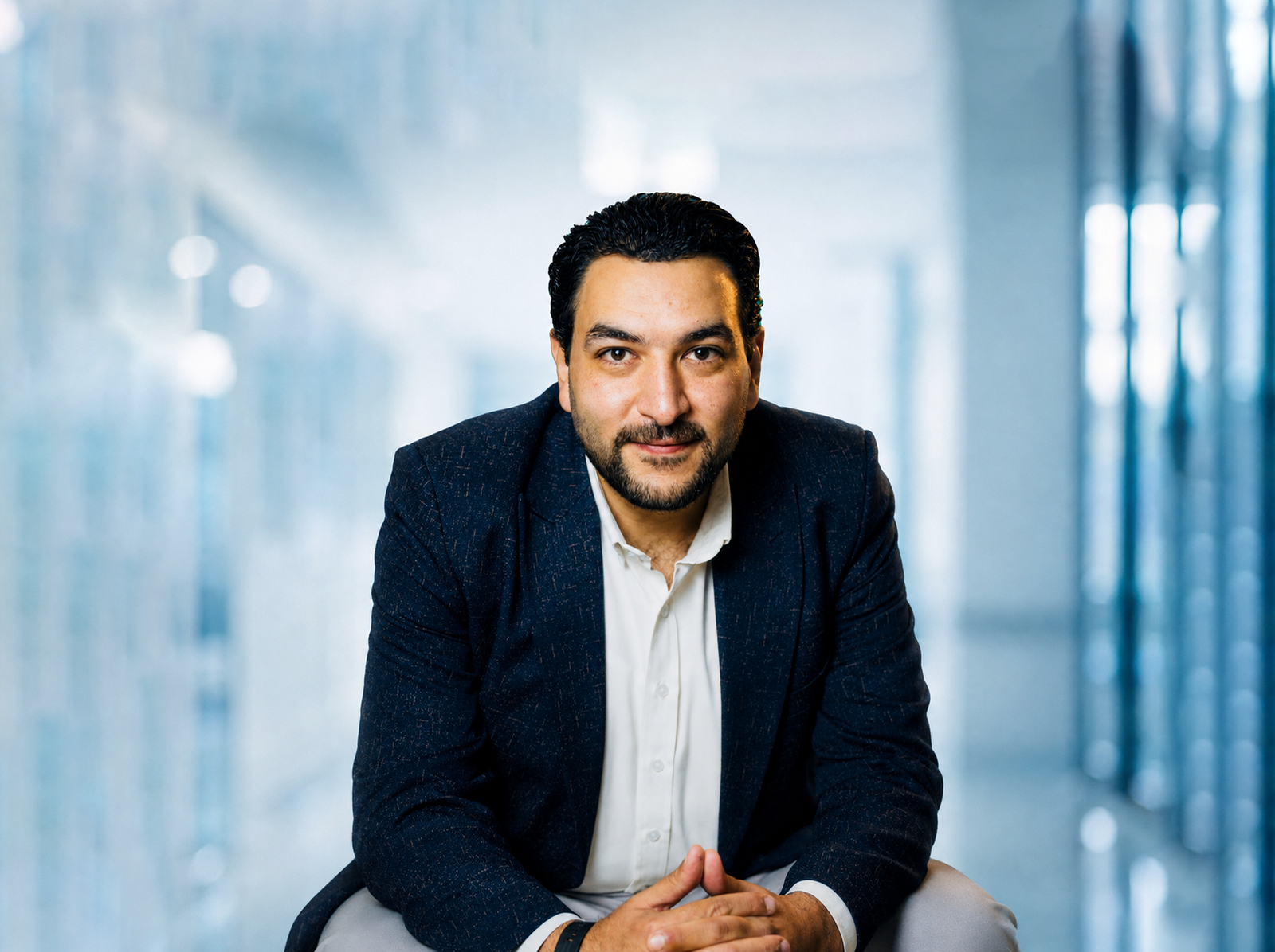 Dr Mohamed El-Zohairy in his white medical coat